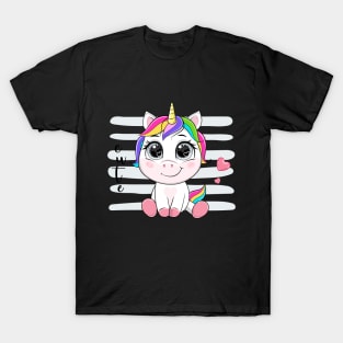 cartoon unicorn tshirt T-Shirt